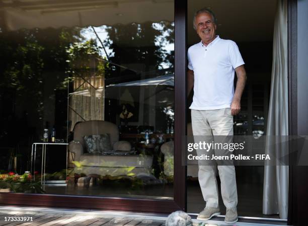 Mustafa Denizli, former national coach of Tuerkey is pictured during an interview on July 12 , 2013 in Istanbul, Turkey.