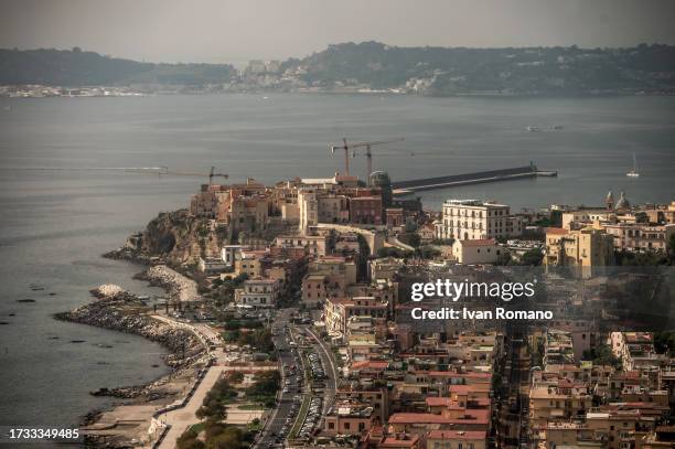 The general view of the historic center of Pozzuoli on October 13, 2023 in Pozzuoli, Italy. A technical organizational meeting was held at the...