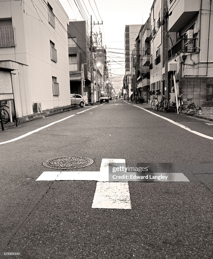 Japanese Street In Tokyo