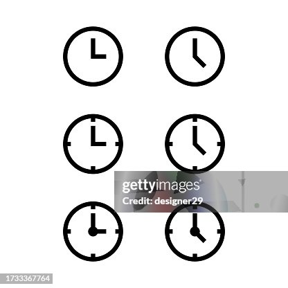 Clock Icon Set Vector Design. Clock Icon Set Vector Design.