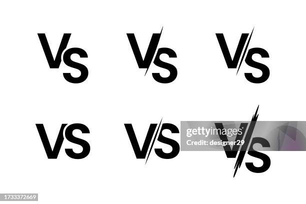 versus sign set vector design. - versus stock illustrations