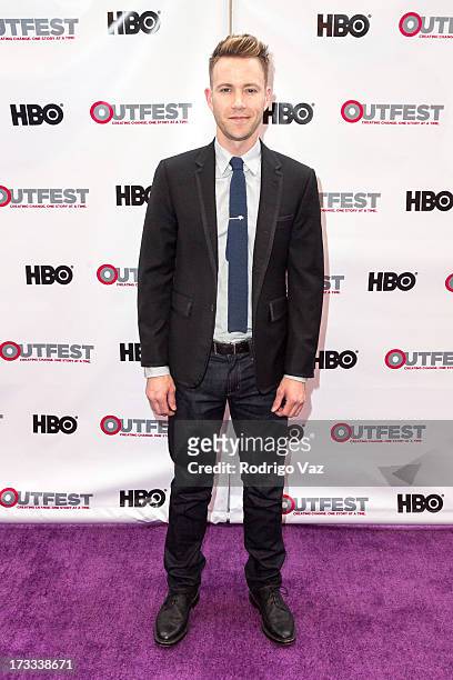 Actor Christopher J. Hanke arrives at the 13th Annual Outfest Opening Night Gala Of "C.O.G." at Orpheum Theatre on July 11, 2013 in Los Angeles,...