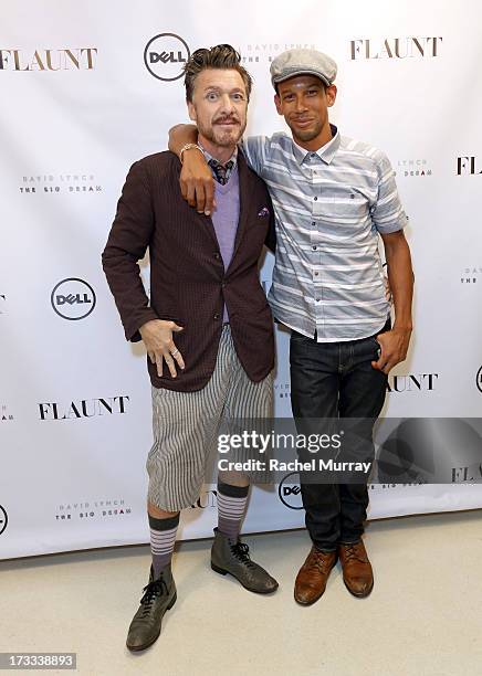 Jason Townsend and Daryl Gibson attend Flaunt Magazine and David Lynch celebrate the Shared Releases Of Context Issue and The Big Dream at an event...