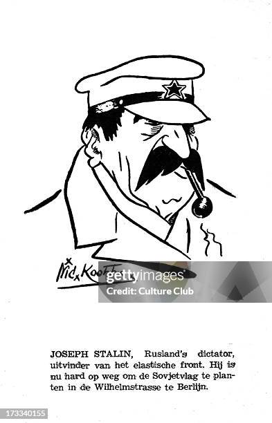 Joseph Stalin - Dutch caricature. Joseph Vissarionovich Stalin, premier of the Soviet Union : 18 December 1878  5 March 1953. Caption reads: 'Uncle...