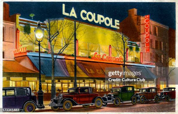 La Coupole, Paris - 1930s. Restaurant and American bar on Boulevard du Montparnasse.