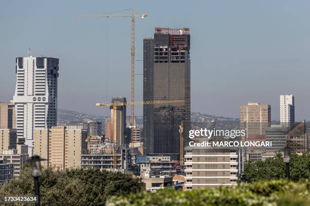 General view of the South Africa Reserve Bank building in Pretoria, on October 19, 2023.