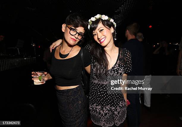 Teresa Michelle Lee and Juanita Garcia attend Flaunt Magazine and David Lynch celebrate the Shared Releases Of Context Issue and The Big Dream at an...