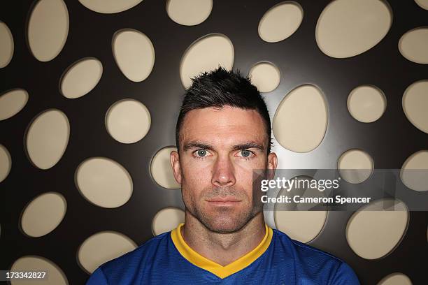 Michael Beauchamp poses during an A-League All-Stars Headshots Session at Park Royal Hotel on July 12, 2013 in Sydney, Australia.