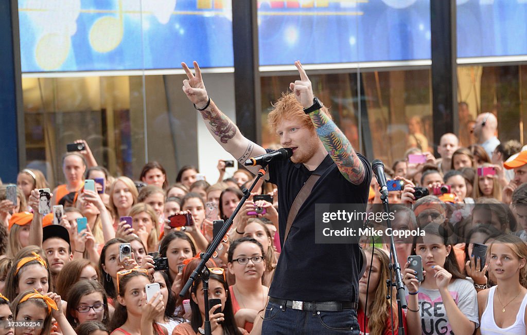 Ed Sheeran Performs On NBC's "Today"