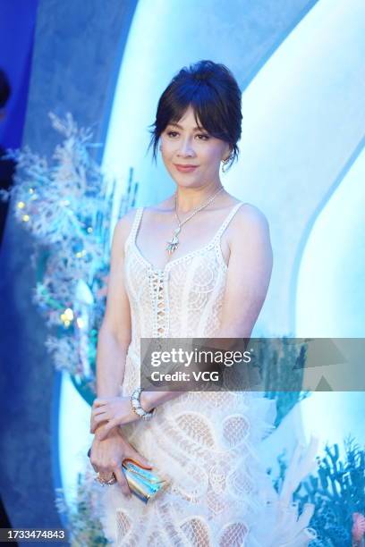 Actress Carina Lau Kar-ling attends Tiffany & Co. Commercial event on October 13, 2023 in Shanghai, China.