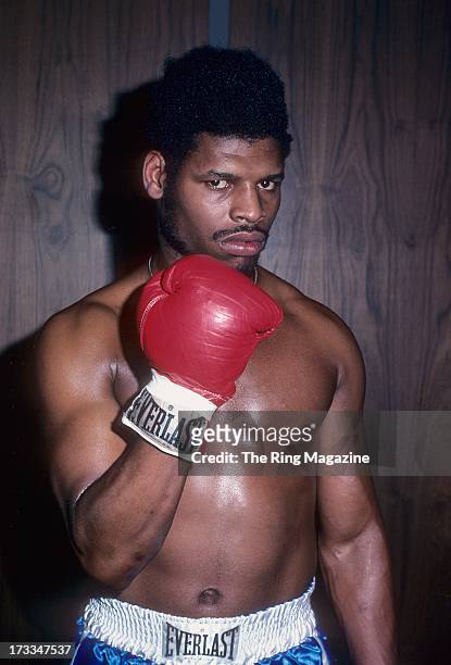 Leon Spinks poses during a training session for his upcoming fight against Muhammad Ali in New York.