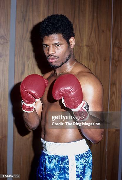 Leon Spinks poses during a training session for his upcoming fight against Muhammad Ali in New York.