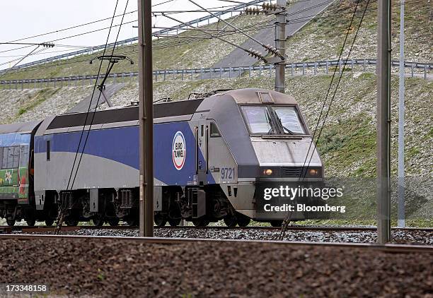 Freight Shuttle Train 44 Freight And Vehicle Operations At Groupe Eurotunnel Sa Stock Photos ...