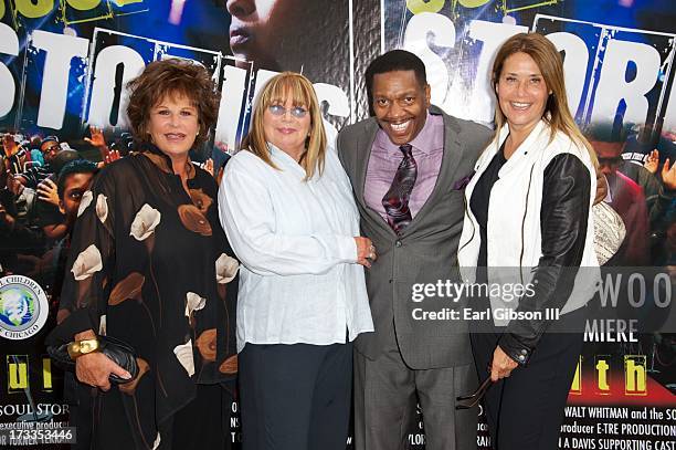 Actresses Lainie Kazan, Penny Marshall, Director of Soul Children of Chicago Walt Whitmand and actress Lorraine Bracco arrive for the premiere of...