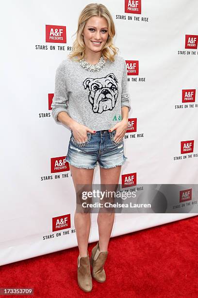 Actress Ashley Hinshaw attends Abercrombie & Fitch's "Stars on the Rise" event at Abercrombie & Fitch on July 11, 2013 in Los Angeles, California.