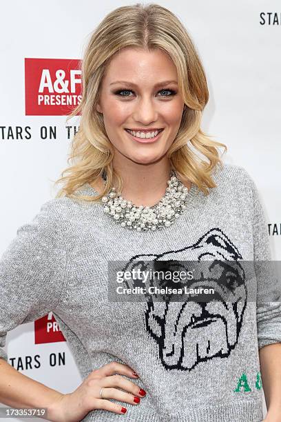 Actress Ashley Hinshaw attends Abercrombie & Fitch's "Stars on the Rise" event at Abercrombie & Fitch on July 11, 2013 in Los Angeles, California.