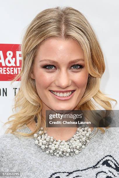 Actress Ashley Hinshaw attends Abercrombie & Fitch's "Stars on the Rise" event at Abercrombie & Fitch on July 11, 2013 in Los Angeles, California.