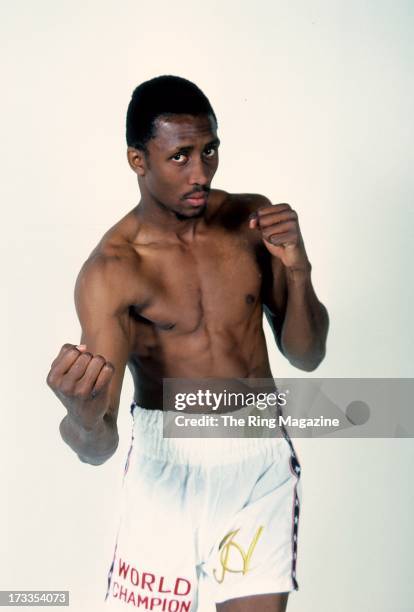 Thomas Hearns poses for a portrait in New York.