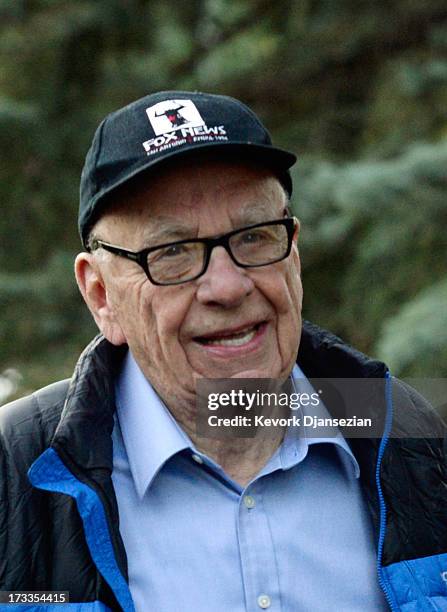 Media mogul Rupert Murdoch, executive chairman of News Corporation and chairman and CEO of 21st Century Fox, arrives at the Allen & Co. Annual...