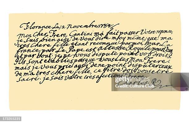 Letter written by Charles Edward Stuart in French, under the assumed title of King Charles III, to his brother and heir Henry Benedict, titular Duke...