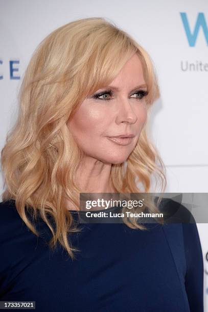 Veronica Ferres arrives for the Cinema for Peace UN women honorary dinner at Soho House on July 12, 2013 in Berlin, Germany.