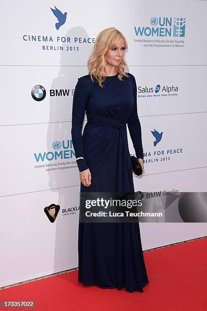 Veronica Ferres arrives for the Cinema for Peace UN women honorary dinner at Soho House on July 12, 2013 in Berlin, Germany.