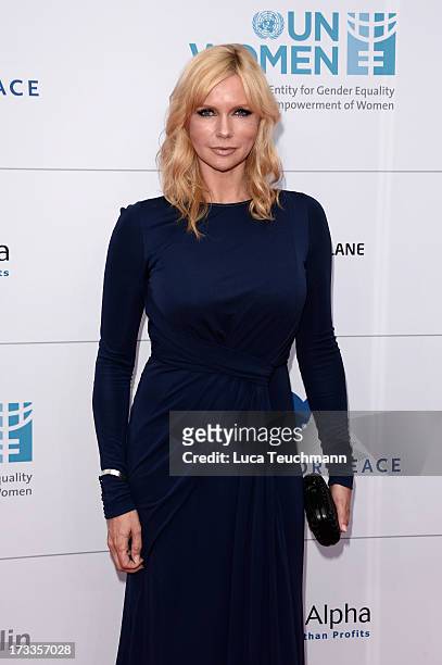 Veronica Ferres arrives for the Cinema for Peace UN women honorary dinner at Soho House on July 12, 2013 in Berlin, Germany.