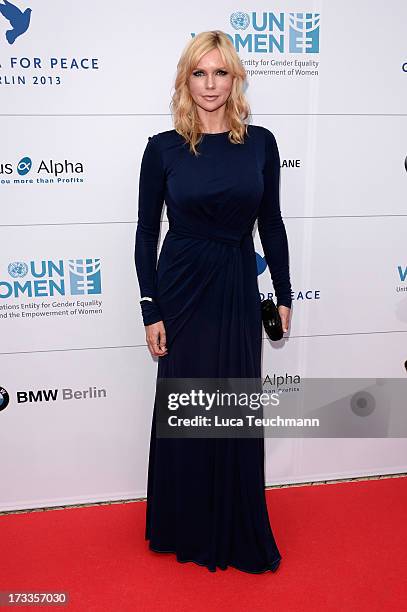 Veronica Ferres arrives for the Cinema for Peace UN women honorary dinner at Soho House on July 12, 2013 in Berlin, Germany.