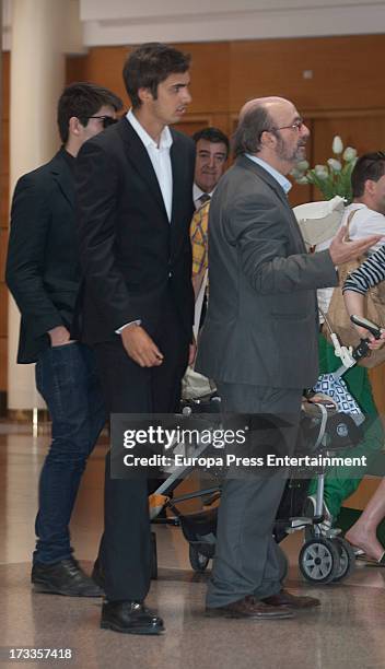 Lorenzo Diaz and Lorenzo Diaz attend the funeral chapel for the journalist Concha Garcia Campoy at La Paz Morgue on July 12, 2013 in Madrid, Spain.