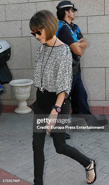 Ana Garcia Lozano attends the funeral chapel for the journalist Concha Garcia Campoy at La Paz Morgue on July 12, 2013 in Madrid, Spain.