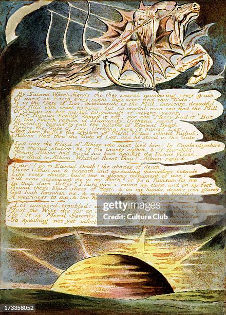 Page 39 of 'Jerusalem' by William Blake, 1804-1820. English poet, painter and printmaker: 28 November 1757  12 August 1827.