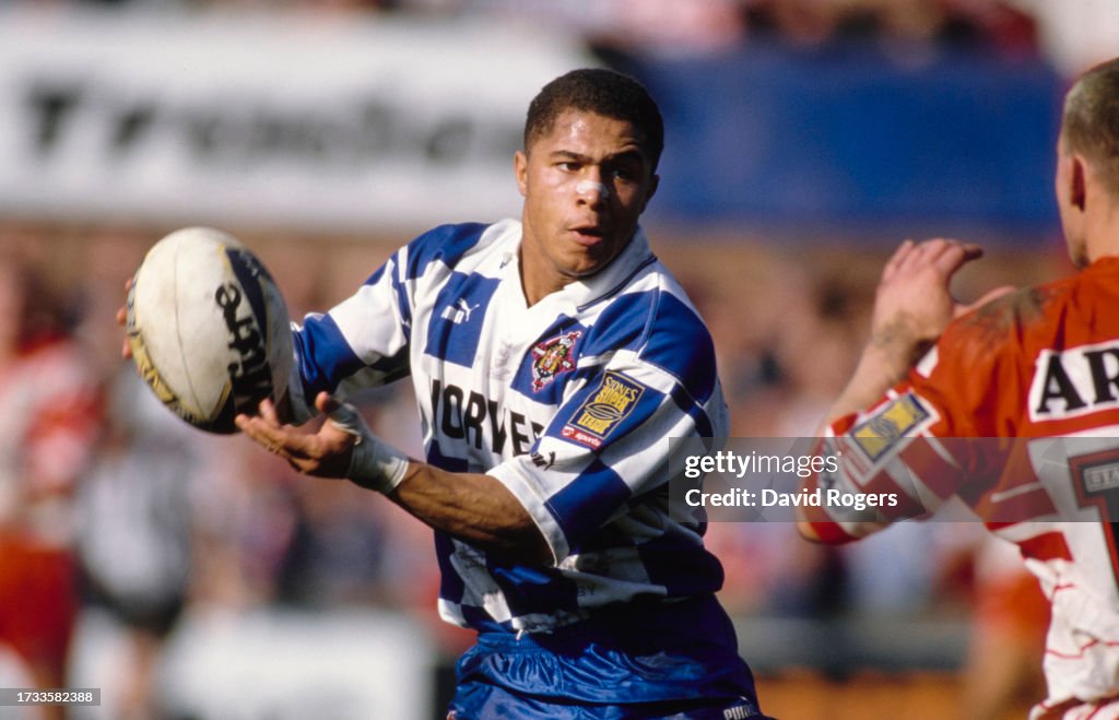 Jason Boxall Rugby Wigan player Jason Robinson in action during a Super League match ...