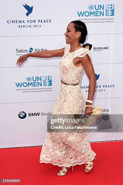 Barbara Becker arrives for the Cinema for Peace UN women honorary dinner at Soho House on July 12, 2013 in Berlin, Germany.