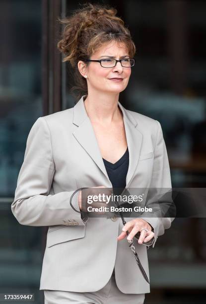 Forensic dentist Dr. Kathleen Crowley leaves the courthouse. The trial of James "Whitey" Bulger continues at the John Joseph Moakley United States...