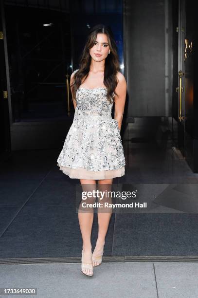 Ella Mendelsohn is seen outside of the Bronx and Banco Bridal Sho on October 12, 2023 in New York City.