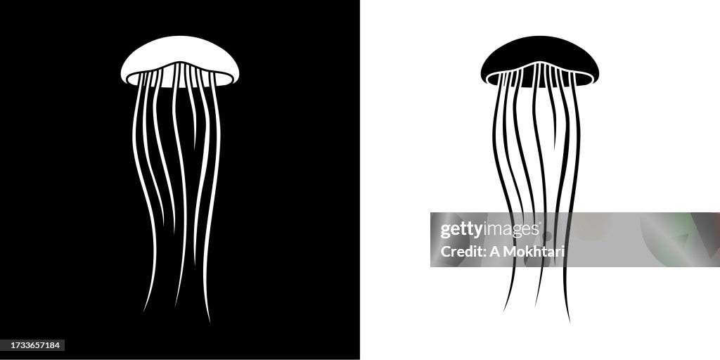 Jellyfish, squid icon.