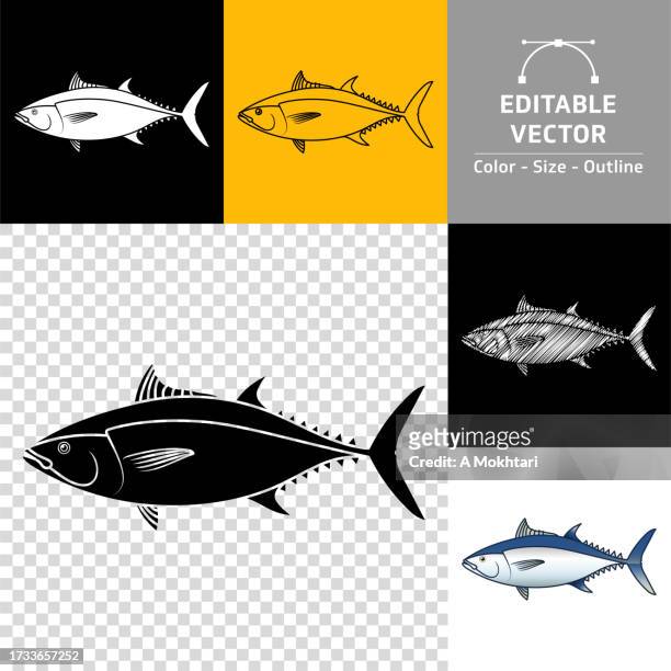 ilustrações de stock, clip art, desenhos animados e ícones de tuna fish icon. - restaurant logo