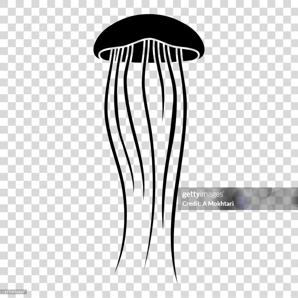Jellyfish, squid icon.
