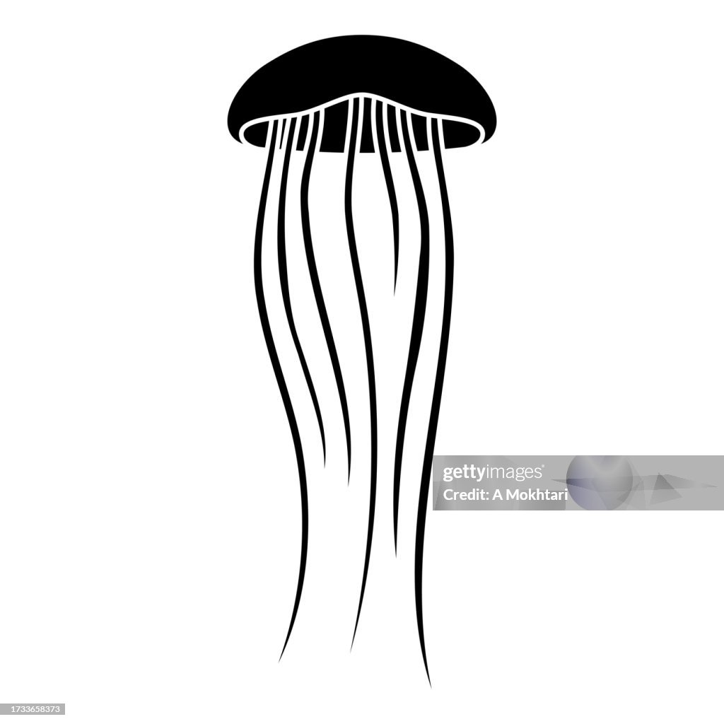 Jellyfish, squid icon.