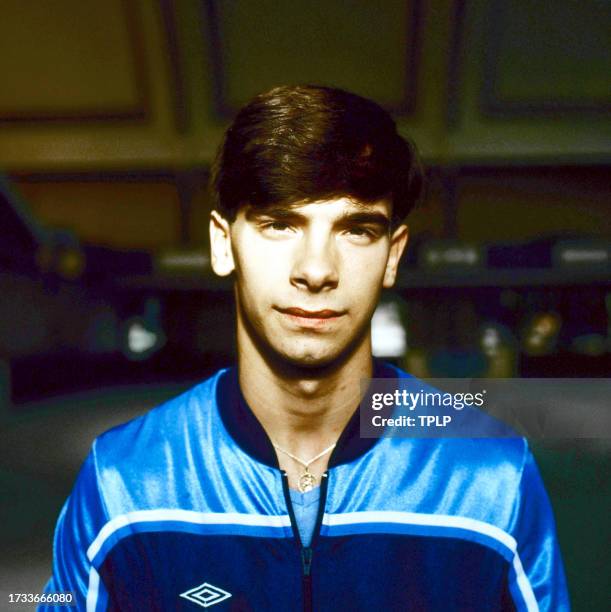 Portrait of British figure skater Paul Robinson as he poses on an ice rink, Helsinki, Finland, September 26, 1983. The photo was taken during a...