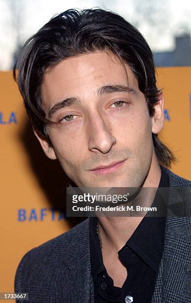 Actor Adrien Brody attends the 9th Annual BAFTA/LA Tea Party on January 18, 2003 in Century City, California.