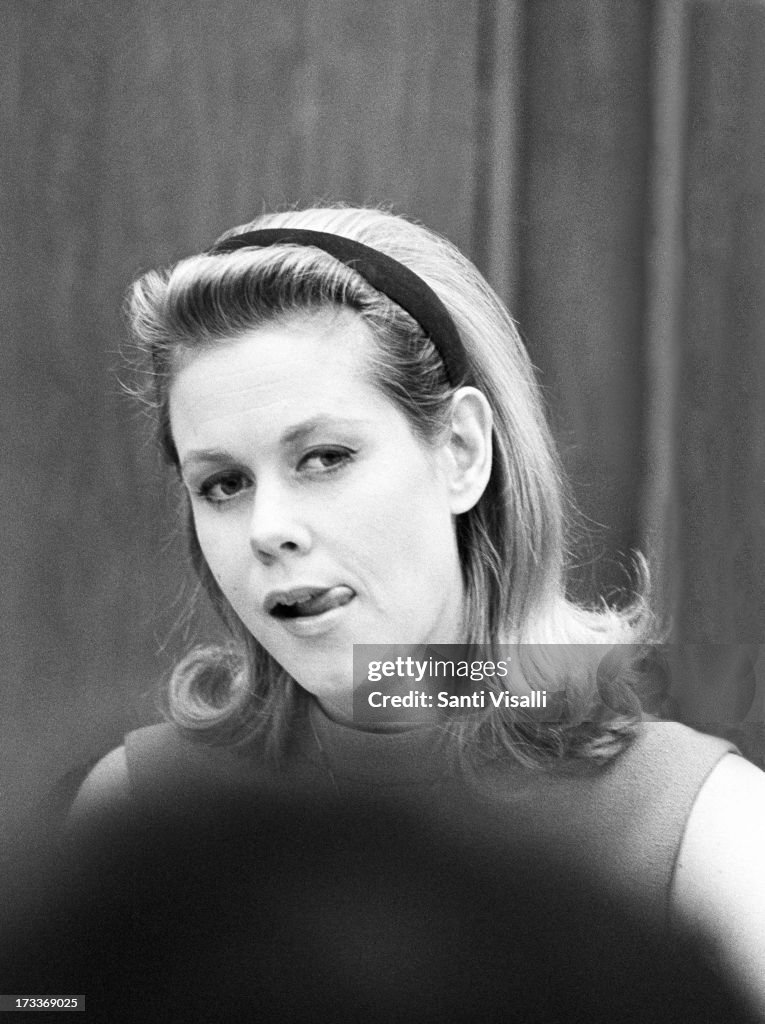 Actress Elizabeth Montgomery At A Press Conference
