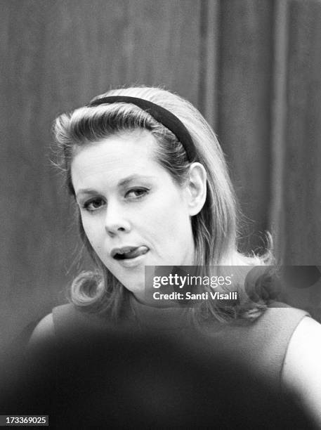 Actress Elizabeth Montgomery at a press conference on February 20,1966 in New York, New York.