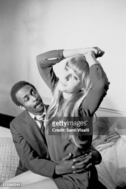 Actress Blythe Danner with Cleavon Little posing for a photo on June 6,1969 in New York, New York.