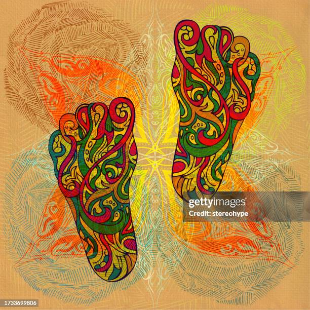 luminous steps - chiropractor stock illustrations