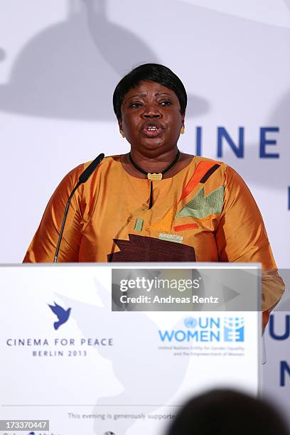 Fatou Bensouda attends the Cinema for Peace UN women honorary dinner at Soho House on July 12, 2013 in Berlin, Germany.