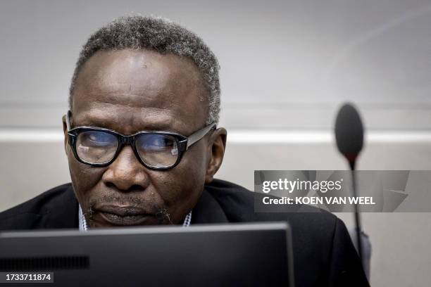 Former senior commander of the Sudanese Janjaweed militia Ali Muhammad Ali Abd-Al-Rahman, also known as Ali Kushayb appears for a hearing over...