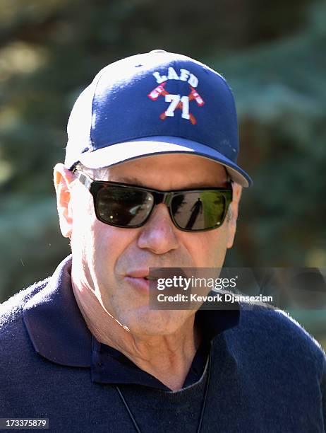 Michael Eisner, former chief executive officer of The Walt Disney Company, arrives to Allen & Co. Annual conference on July 12, 2013 in Sun Valley,...