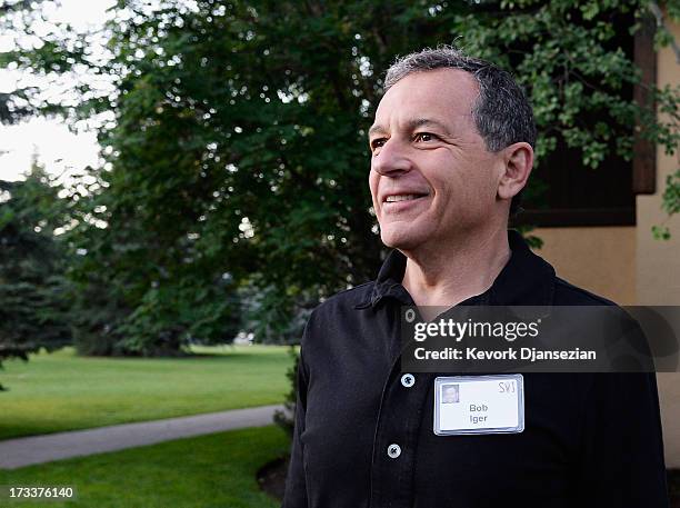 Robert Iger, CEO of The Walt Disney Company, arrives to Allen & Co. Annual conference on July 12, 2013 in Sun Valley, Idaho. The resort will host...