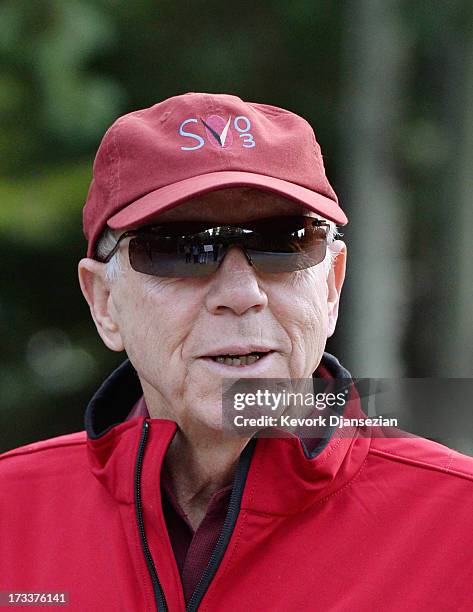 Herb Allen, chairman of Allen & Co., arrives to Allen & Co. Annual conference on July 12, 2013 in Sun Valley, Idaho. The resort will host corporate...